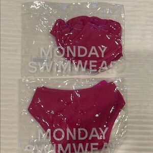 Monday Swimwear Pink Bikini Set